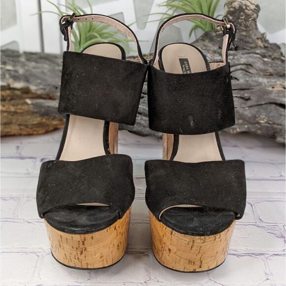 Zara Platform Cork Heels - Picture 4 of 11